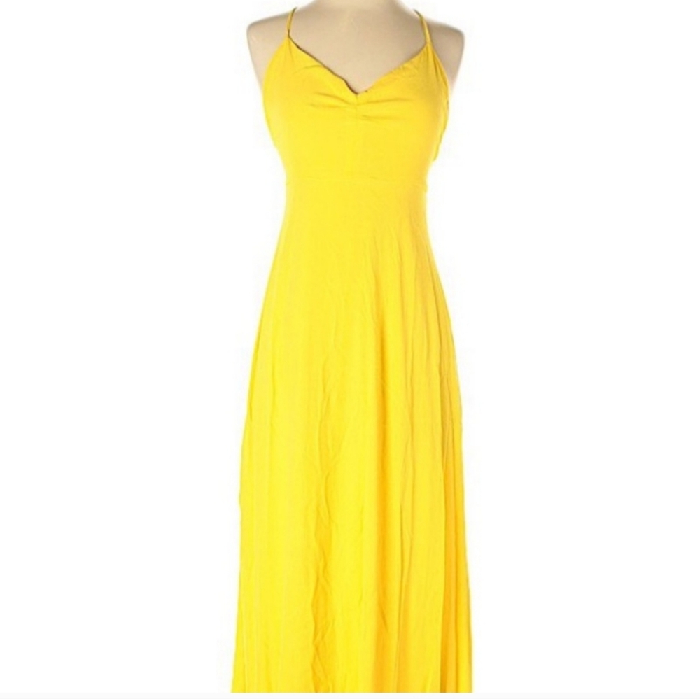 Forever21 Maxi Yellow Dress Small